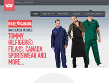 Tablet Screenshot of kinggarment.com
